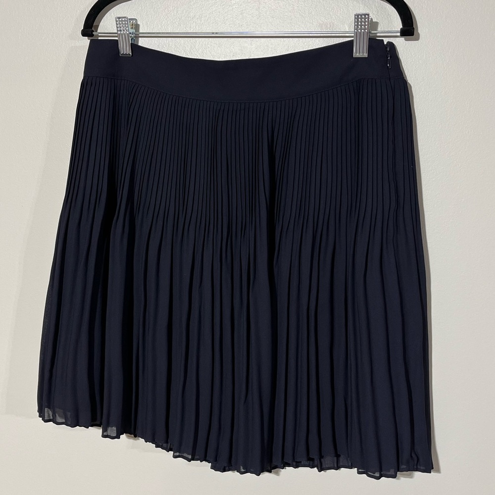 Ann Taylor Navy Mini-Skirt with Underlay
